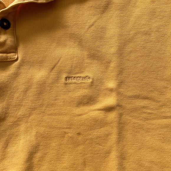Patagonia Yellow Polo Shirt Vibrant Organic Cotton Short Sleeve size XXL - Picture 3 of 8